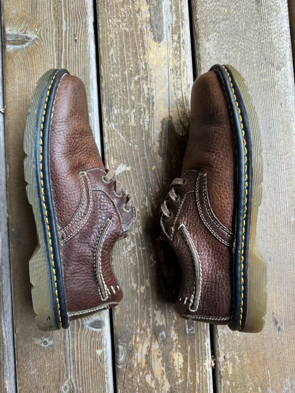 Dr Martens Ordell Brown Leather Lace Up 3 Eye Low Ankle Oxford in Men's 10